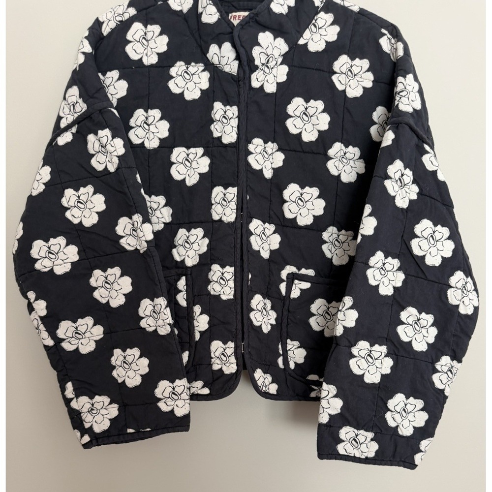 Free People Chloe Floral Quilted Jacket Night Blooms Women's Size Small - Picture 5 of 13